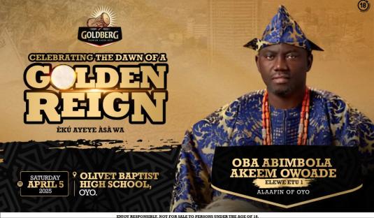 Goldberg Lager Beer honors the coronation of the 47th Alaafin of Oyo