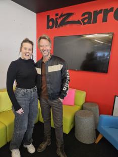 Ellie Henman and Chesney Hawkes posing together.