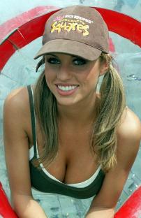 Katie Price inside a zorb ball.