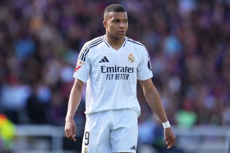 Kylian Mbappé of Real Madrid FC on the field.