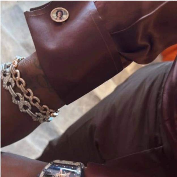 Davido honours late son Ifeanyi with custom cufflinks at Miami wedding