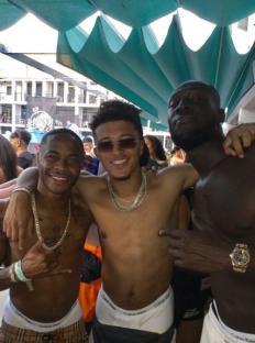 Jadon Sancho, Raheem Sterling, and Stormzy at Merky Festival.