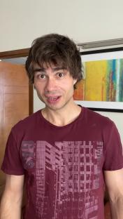 Alexander Rybak speaking to the camera.