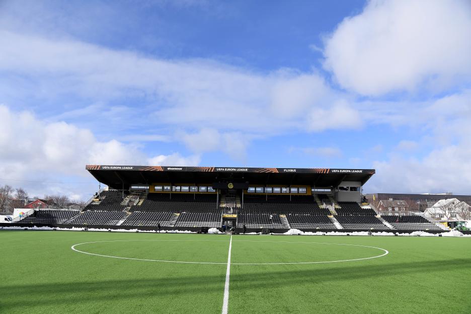 Aspmyra Stadion before a UEFA Europa League quarterfinal match.