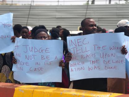 Itsekiri community youths protest against INEC delineation of wards 3