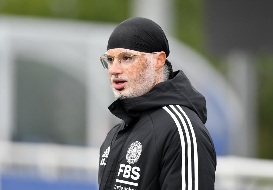 Ashvir Johal, assistant lead coach of Leicester City, at a soccer match.