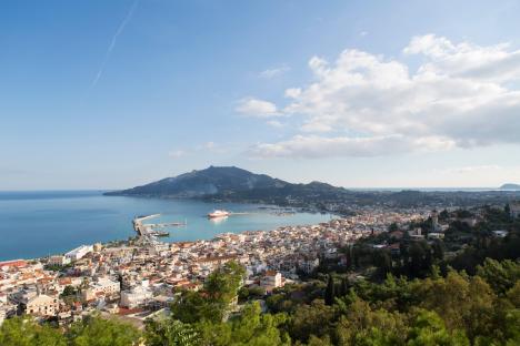 E9EM5F Overview city of Zakynthos (Zante) at the island Zakynthos (Greece)