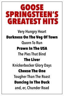 Goose Springsteen's Greatest Hits song list.