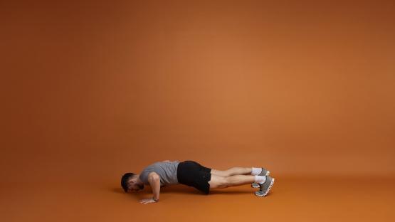 Man doing push-ups.