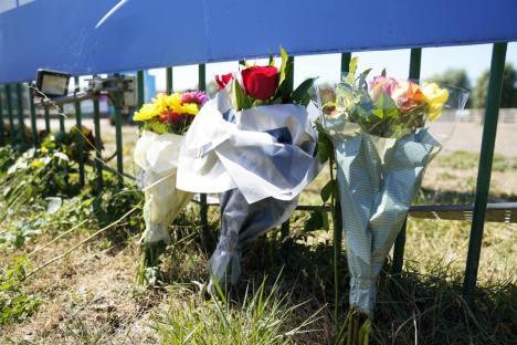 Floral tributes outside Liquid Leisure centre in Windsor.