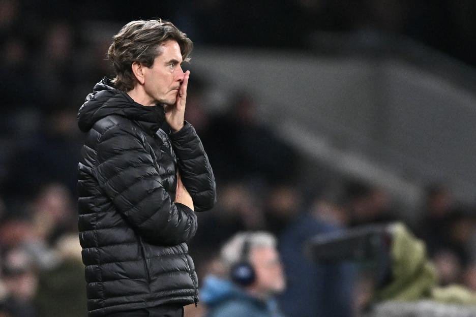 Thomas Frank during the match against Chelsea