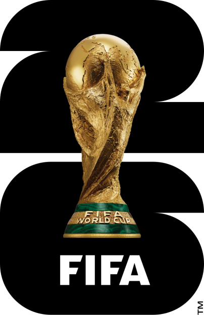 2026 FIFA World Cup emblem featuring the FIFA World Cup trophy.