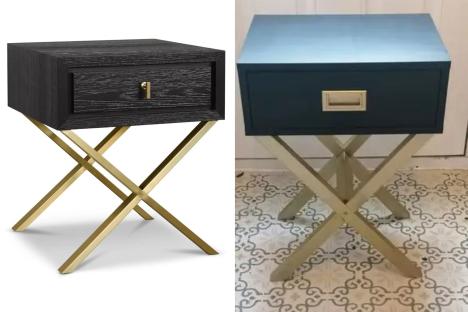 The bedside cabinets I liked were £804 EACH, so I made my own for £35 – everyone says mine are much nicer