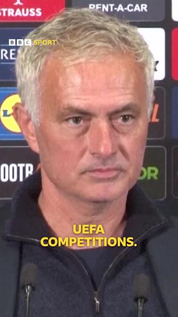 José Mourinho at a press conference.