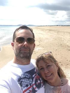 Couple on a beach.