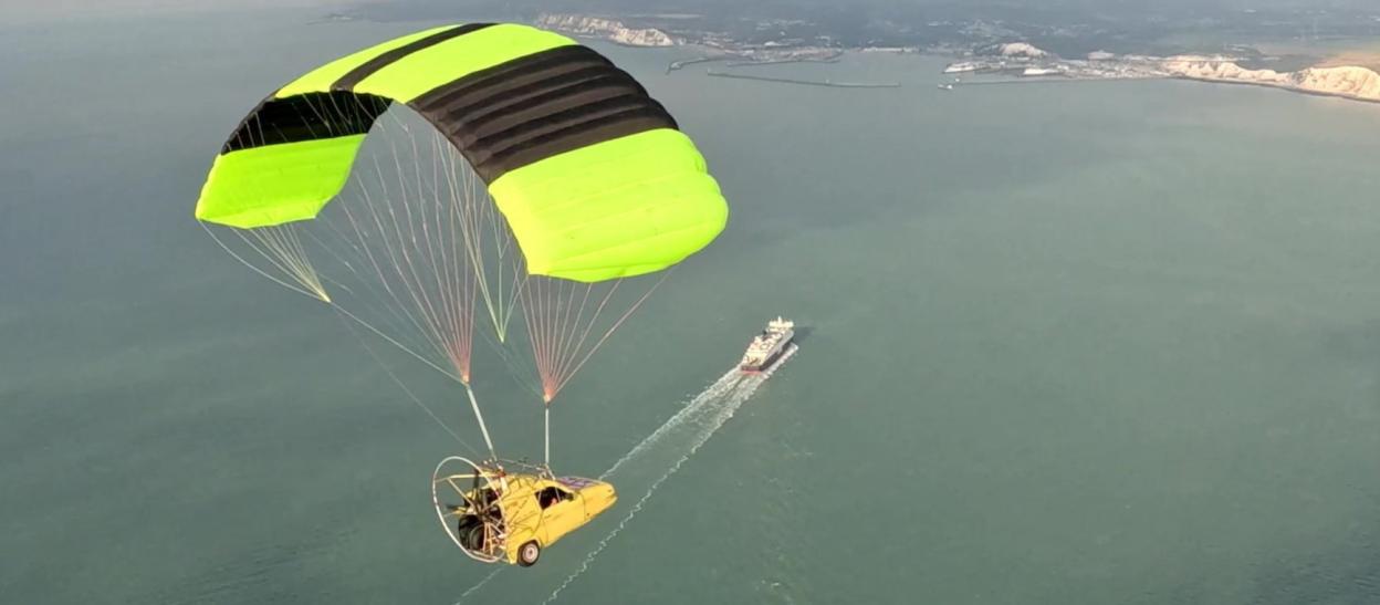 Del Boy's Flying Van Soars Over the Channel for Veterans' Charity Event!