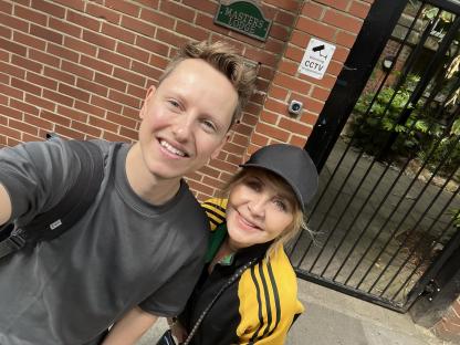 Selfie of Lulu with Howell Davies.