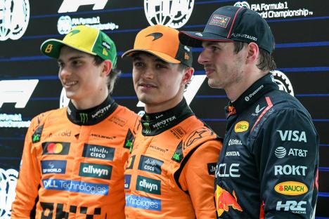 F1 champion Max Verstappen tells Lando Norris why he’s failing to keep up with Oscar Piastri in McLaren title race