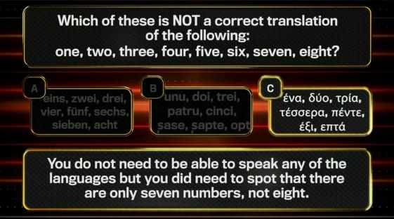 Quiz: Which is NOT the correct translation of