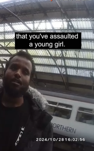 Man at train station accused of assaulting a young girl.
