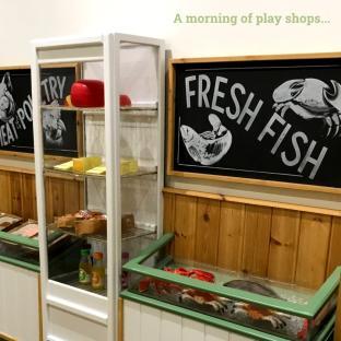 Photo of a children's play village shop.