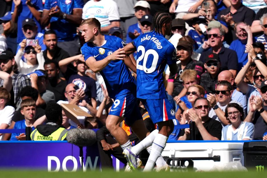 Liam Delap and Joao Pedro of Chelsea Football Club.