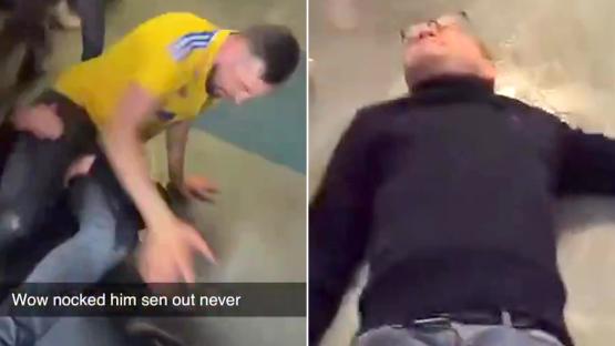 Leeds United fan ‘knocked out cold’ as boozy celebrations backfire after promotion-clinching win