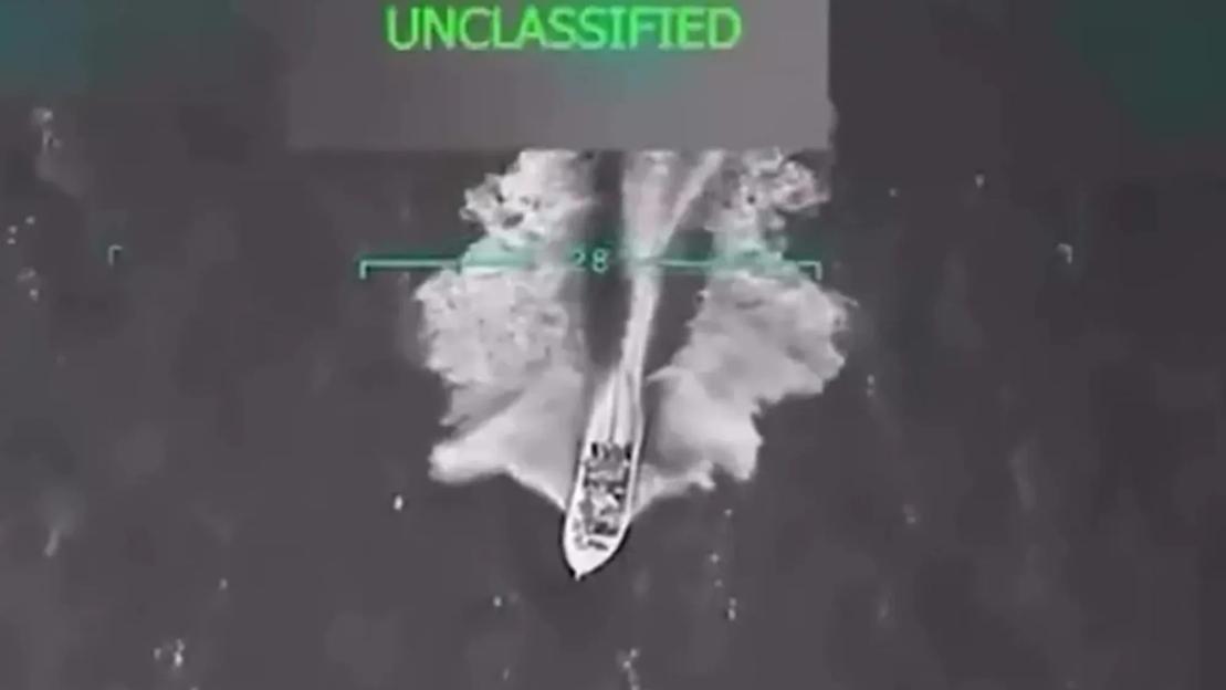 Stunning moment US bombs drug-running ‘narco-terrorist’ speedboat killing 11 gangsters as Trump issues warning