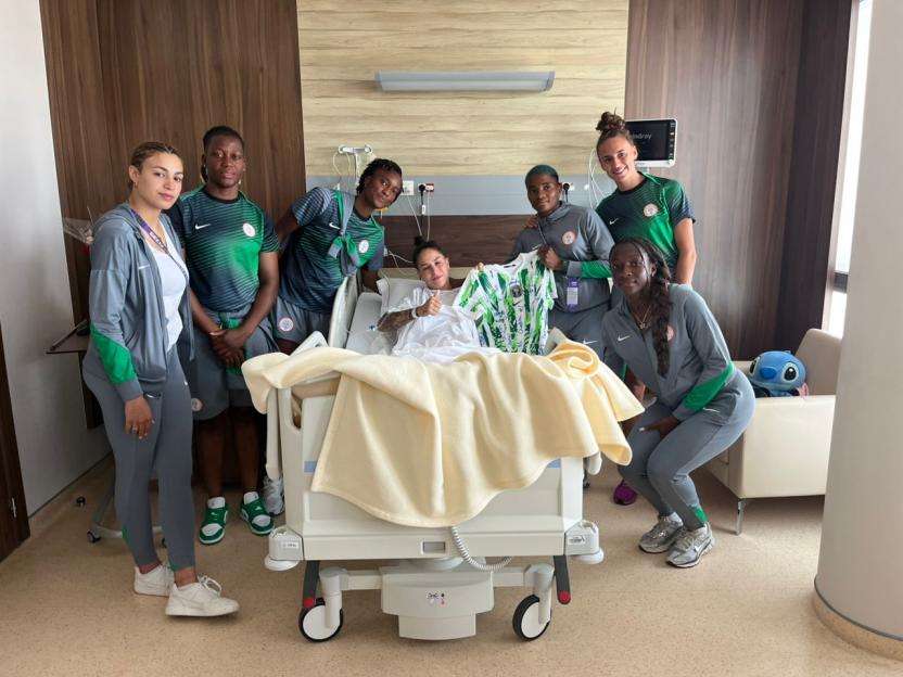 WAFCON 2024: Super Falcons players visit Injured Banyana player in hospital