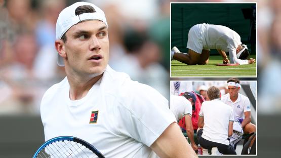 Jack Draper storms into Wimbledon second round as opponent Sebastian Baez retires in TEARS after slipping on grass