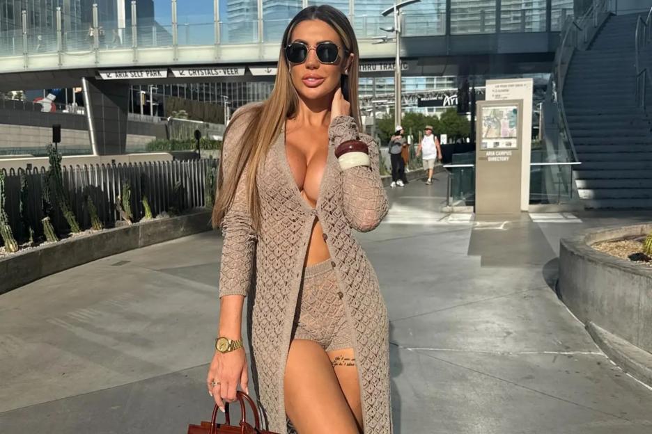 Chloe Ferry ditches her bra as she parties in Vegas for her 30th birthday
