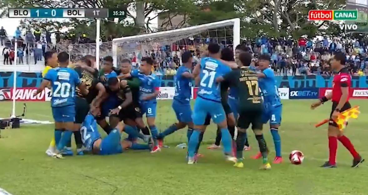 Police Disperse Mass Football Brawl with Tear Gas as Seven Players Receive Red Cards