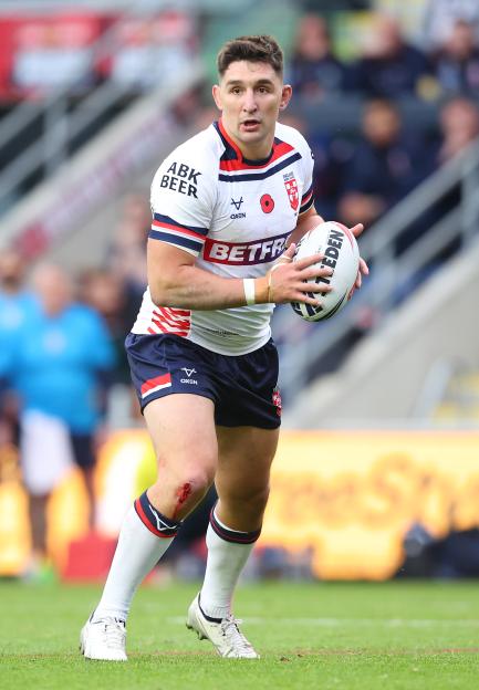 England's Victor Radley in action during an Autumn International Series test match.