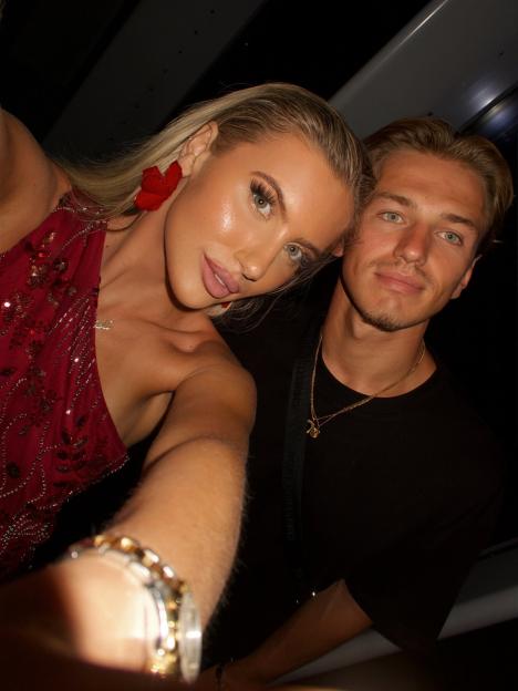 Mollie Salmon and her boyfriend.