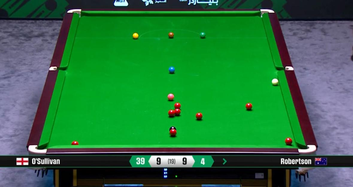 Ronnie O'Sullivan's deciding frame against Neil Robertson at the Saudi Masters.
