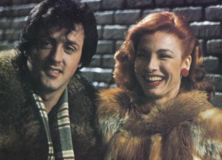 Sylvester Stallone and Anne Archer on the set of *Paradise Alley*.