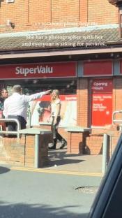 (TAKEN WITHOUT PERMISSION), Dublin locals gobsmacked as they spot huge British singer outside a budget corner shop - would you have noticed her?, Pictured: Ellie Goulding on TikTok - Grabs, https://www.tiktok.com/@lizzieemadin/video/7504348101872815382?_r=1&_t=ZN-8wPUWiRUOpS, Credit: TikTok