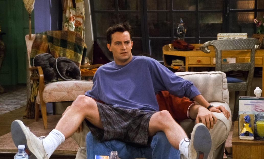 Matthew Perry as Chandler Bing in a scene from Friends.