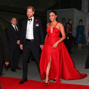 Prince Harry and Meghan Markle at the 2021 Salute to Freedom Gala.
