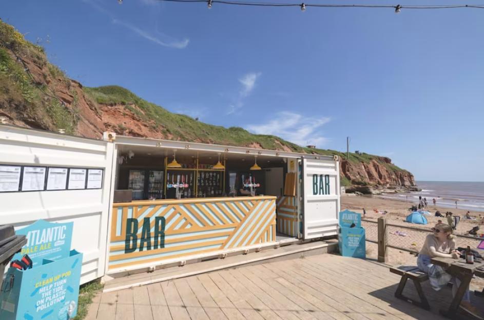 Beach bar at Devon Cliffs.