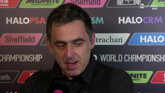 Ronnie O'Sullivan in a post-match interview.