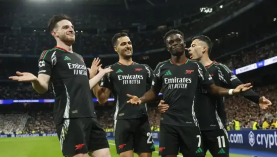 Champions League: Arsenal dump Real Madrid out, to face PSG in semi-final