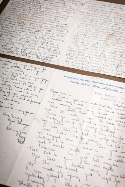 Handwritten letters from Reggie Kray to his mother while in prison.