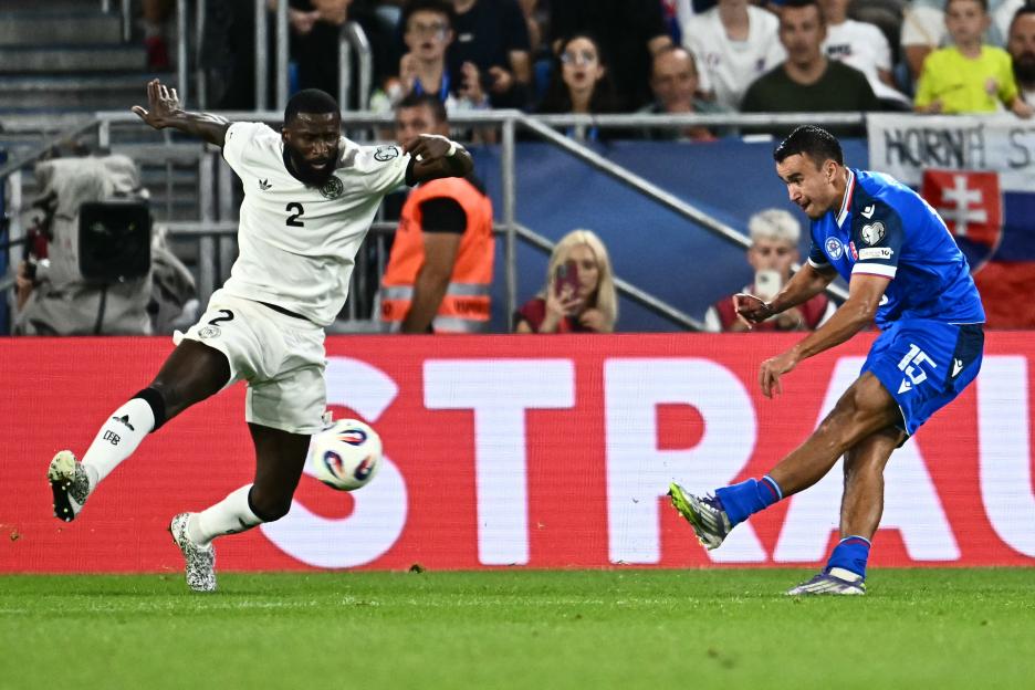 Slovakia vs. Germany soccer match.