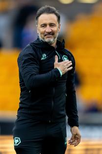 Wolverhampton Wanderers Head Coach Vitor Pereira celebrating a win.