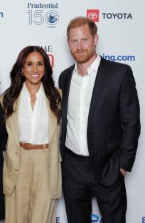 Meghan, Duchess of Sussex, and Prince Harry, Duke of Sussex, at the 2025 TIME100 Summit.