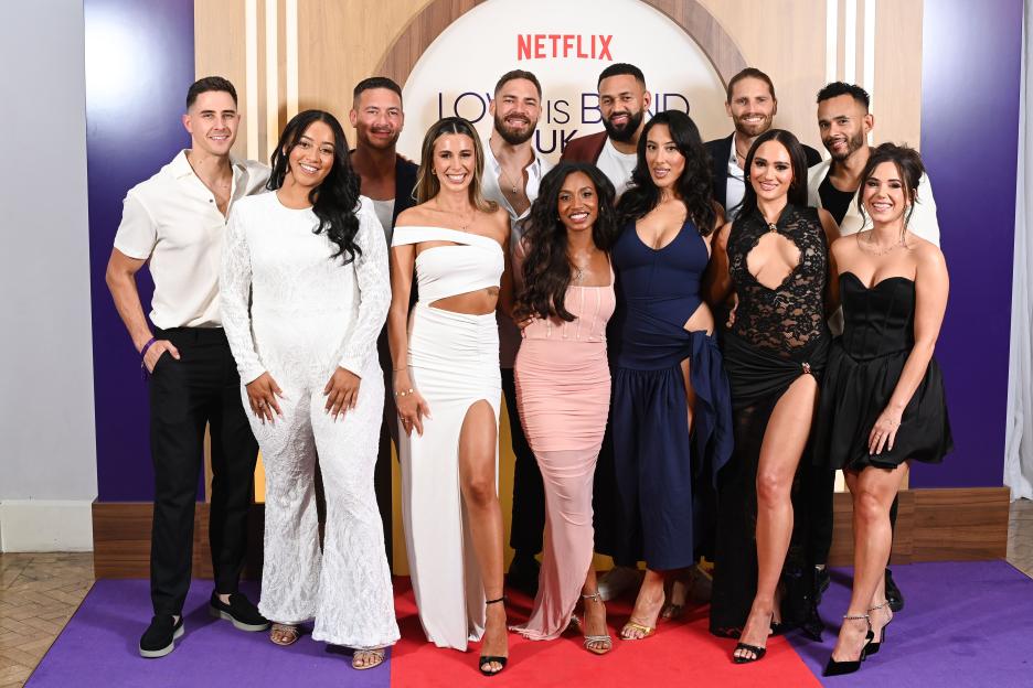 The cast of Netflix's Love is Blind: UK at the season 1 finale screening.