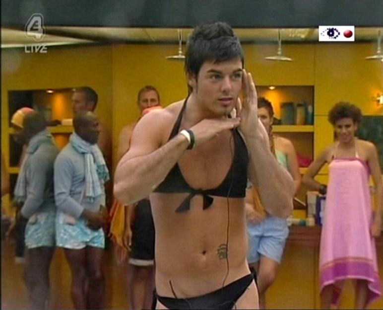 Anthony participating in a Big Brother beauty pageant.