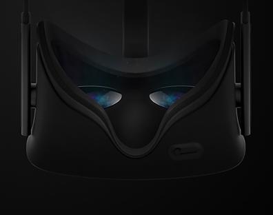 Close-up of a virtual reality headset.