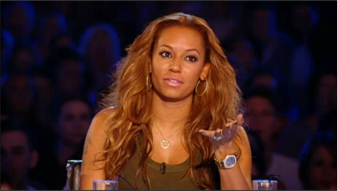 Melanie Brown, also known as Mel B or Scary Spice, as a guest judge on The X Factor.